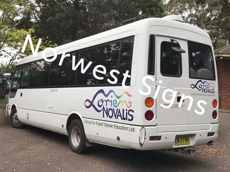 School Sign, Education Industrial Sign, Vehicle Sign in the Hills Sydney.