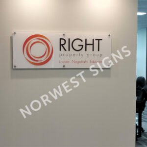 #Reception Sign #Norwest Signs #Hills Signs #Acrylic Sign