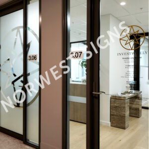 #Office Sign #Frosting Sign #Norwest Sign